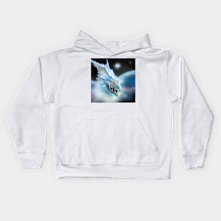 Ice Dragon in Outer Space Kids Hoodie